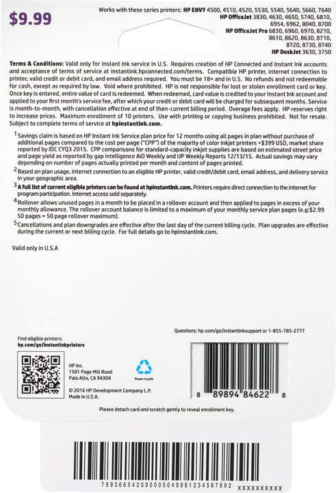 Produktbild HP Instant Ink Enroll Kit