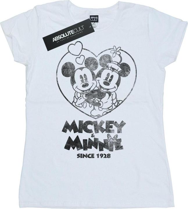 Actual product image Disney Womens/Ladies Mickey And Minnie Mouse Since 1928 Cotton T-Shirt (S)
