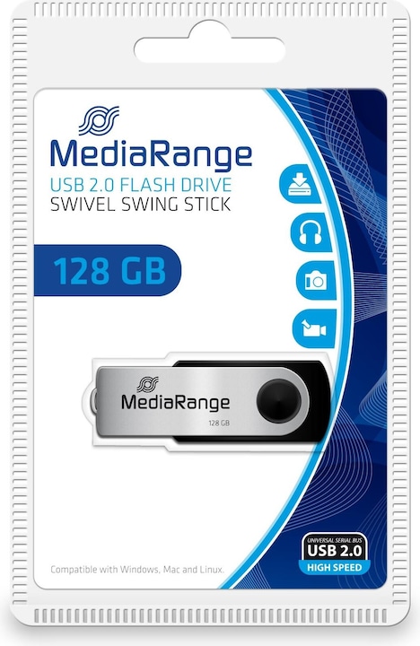 Produktbild MediaRange USB Micro-Drive (128 GB, USB-A, USB 2.0)