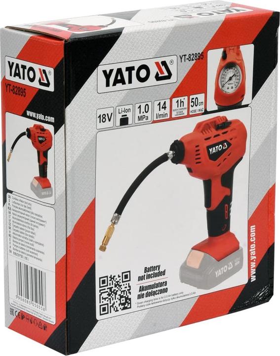 Actual product image Yato Kompresor / Sprężarka Mini 18v Bez Akumulatora I ładowarki (10.40 bar, 0 l)