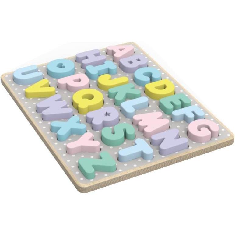 Thumbnail - Iwood Holzpuzzle Pastellfarbene Grossbuchstaben (26 Teile)
