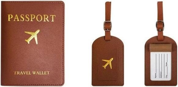 Actual product image MU Style Bundle - Denver Series passport cover and luggage tag (Protective sheath, Locks & Trailers, Document & Wallet)