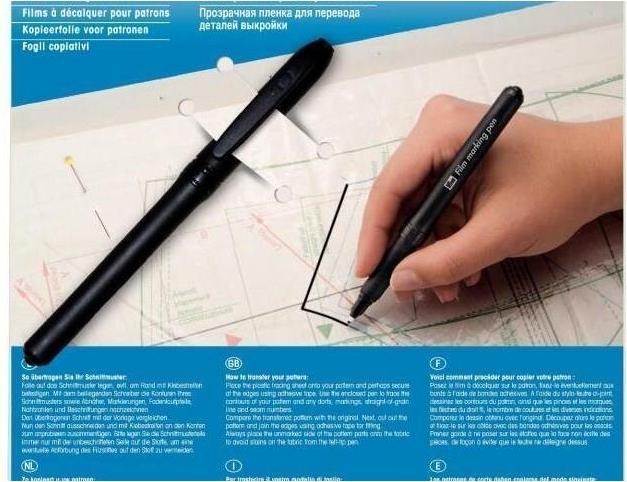 Actual product image Prym Pattern foils, with pen