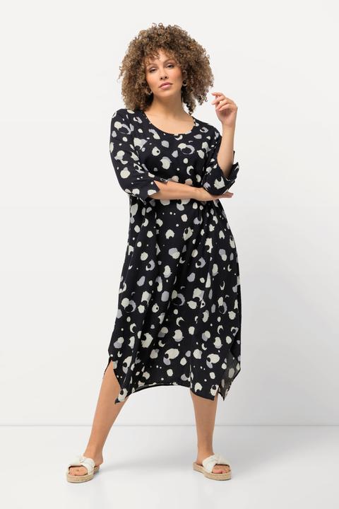 Produktbild Ulla Popken Kleid, Leinenmix, A-Linie, Rundhals, 3/4-Arm (50, 52)
