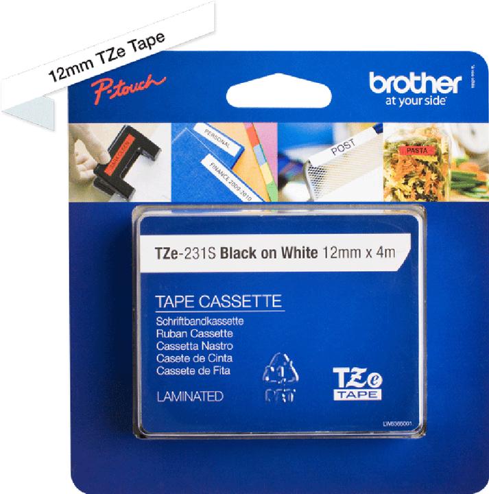 Produktbild Brother TZe-231S (1.20 cm, Schwarz, Weiss)