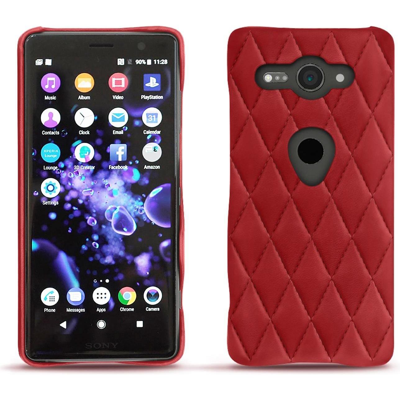 Noreve Lederschutzhülle (Sony Xperia XZ2 Compact), Smartphone Hülle, Rot