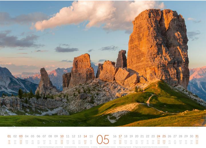 Image du produit Naturparadies Alpen Kalender 2026 (54 x 42 cm, Couverture rigide, Anglais, Français, Allemand)
