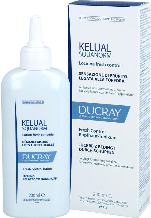 Actual product image Ducray Kelual Squanorm Kopfhaut-Tonikum beruhigt Kopfhaut und reduziert Schuppen, 200 ml Lösung (200 ml)