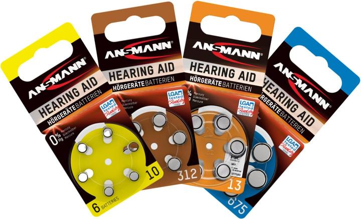 Image du produit Ansmann 1x6 Zinc-Air 675 (PR 44) Piles pour appareils auditifs (6 pcs, 675)