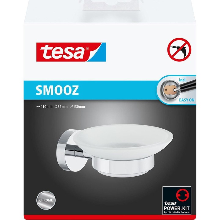 Produktbild tesa SMOOZ Seifenhalter inkl. Klebelösung ohne Bohren