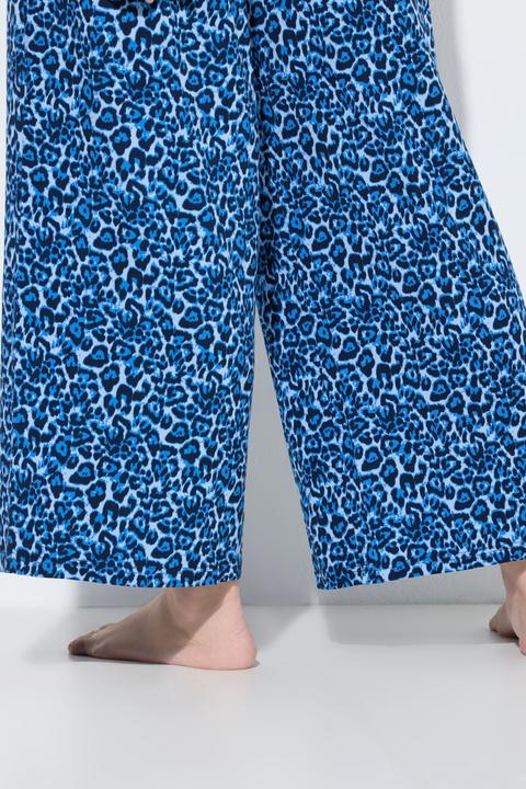 Actual product image Ulla Popken Marlenehose, Leomuster, weites Bein, Elastikbund (58, 60)