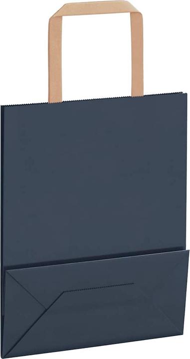Produktbild VidaXL Kraftpapiertüten 250 Stk. mit Henkel Blau 18x8x22 cm Papiertüte (Geschenktüte, 250 x)