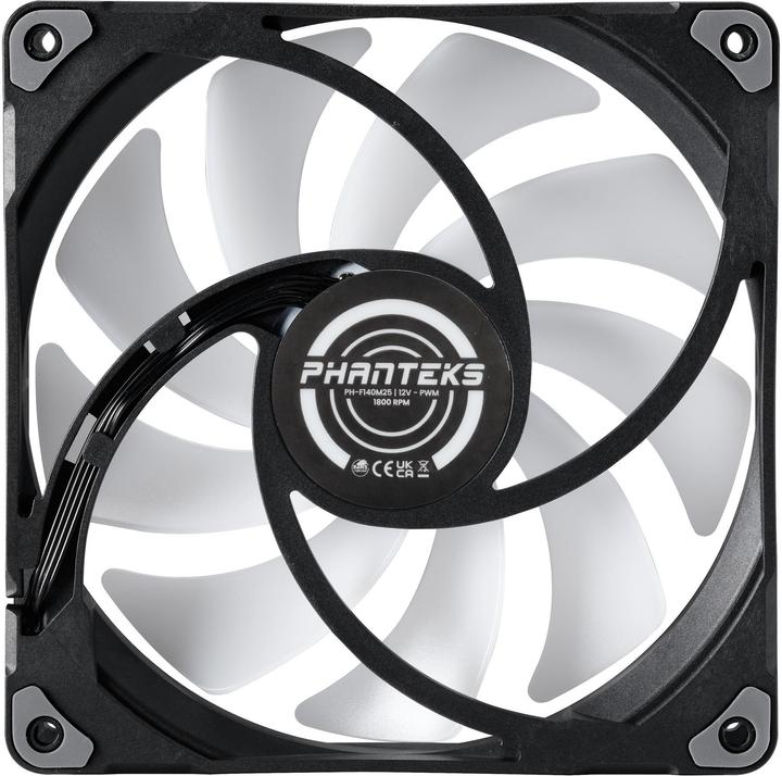 Actual product image Phanteks M25 PWM D-RGB fan, 3-pack - 140mm, black (140 mm, 3 x)