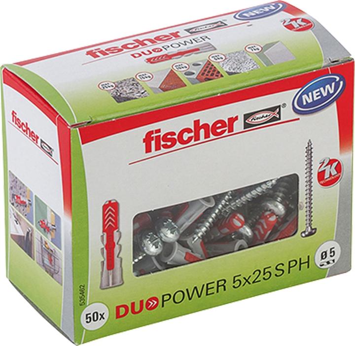 Actual product image Fischer DuoPower 5x25 S PH (50 pcs.)