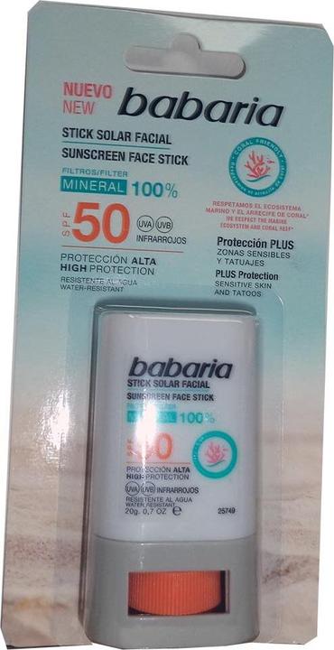 Babaria SUNSCREEN STICK SPF50 20GR (Sonnenstick, SPF 50, 20 g)