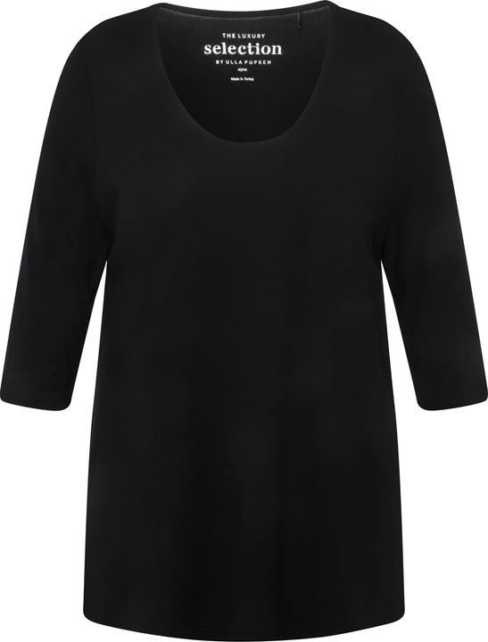 Immagine prodotto Ulla Popken Maglia con ampio scollo a girocollo e maniche a 3/4 (46, 48)