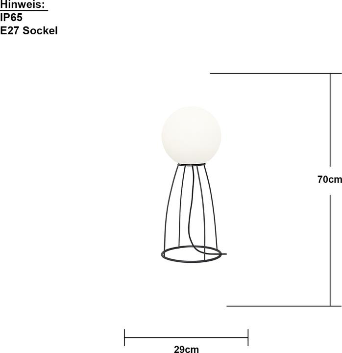 Actual product image Star Trading Garden lamp MALLORCA 70 cm (0 lm, E27)