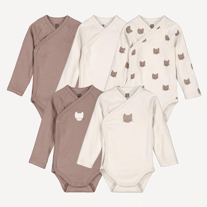 Actual product image La Redoute Collections 5er-Pack Baby Wickelbodys mit langen Ärmeln (92)