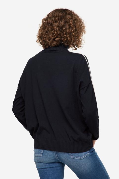 Produktbild Laurasøn Pullover, Stehkragen, Langarm, Schmuckstreifen (S)