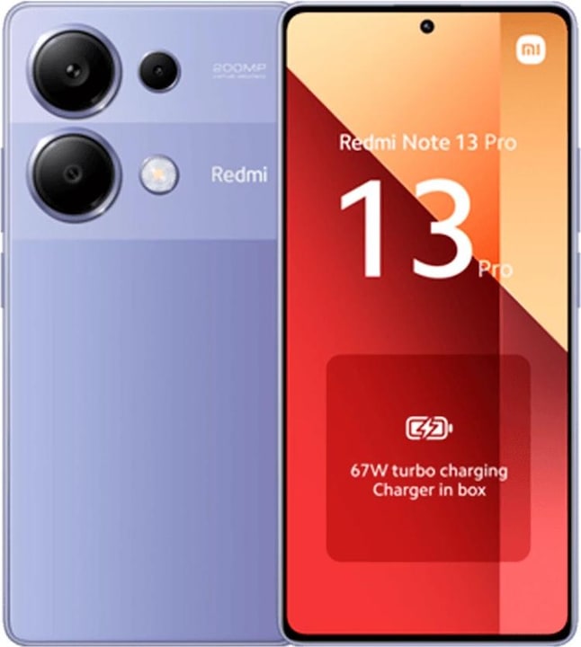 Xiaomi Redmi Note 13 Pro (512 GB, Lavender Purple, 6.67", Dual SIM, 200 Mpx, 4G)
