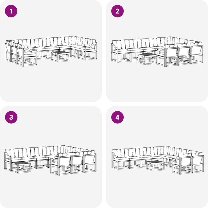 Produktbild vidaXL Outdoor-Sofa