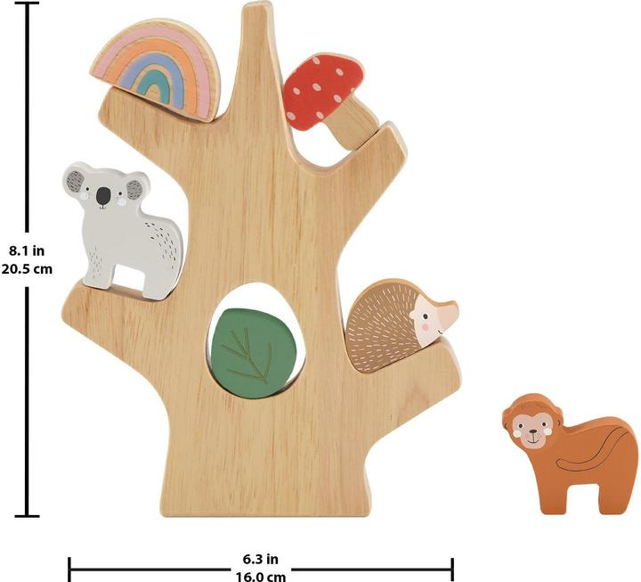 Actual product image Fisher-Price animal fun wooden balance tree