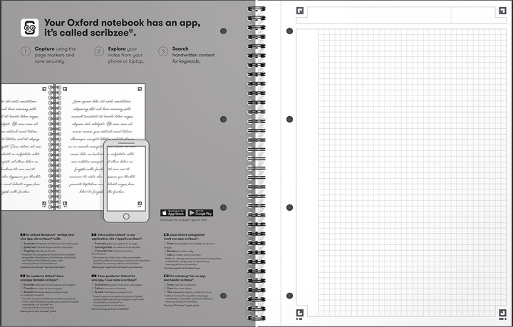 Produktbild Oxford Notizbuch (A4, Kariert, Harter Einband)