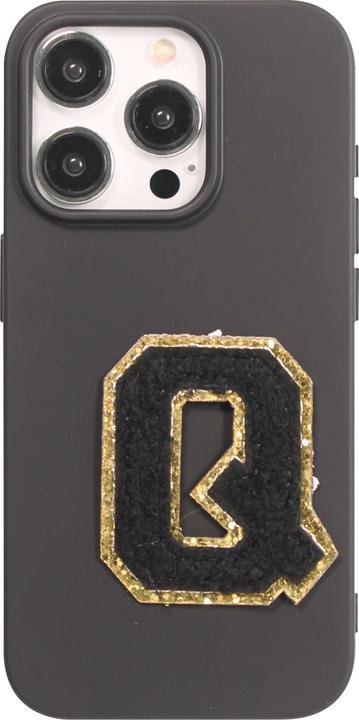 Image du produit PhoneLook Autocollant sticker pour téléphone/tablette/ordinateur brodé en 3D noir Lettre Q