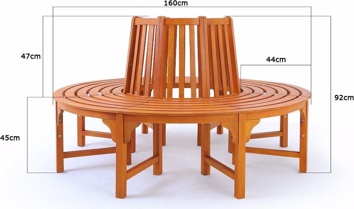 Image du produit Casaria Banc en arc de cercle