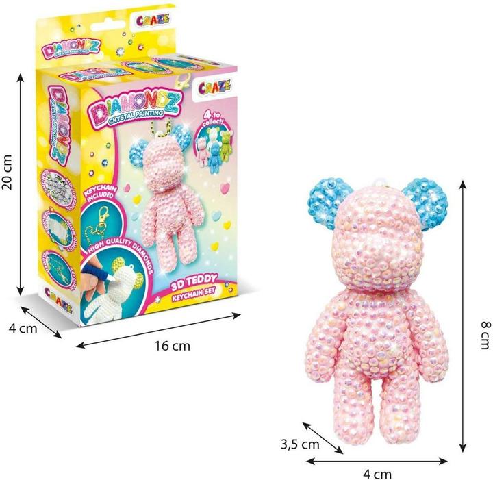 Actual product image Craze DIAMONDZ teddy bear key ring
