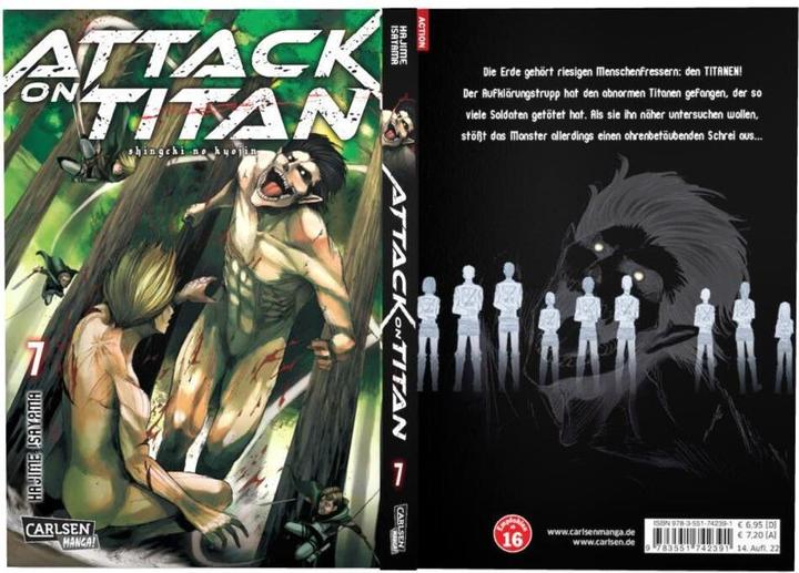 Produktbild Attack on Titan, Band 07 (Deutsch, Hajime Isayama, 2015)