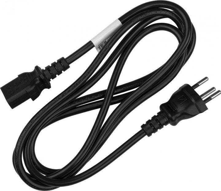 Image du produit Dinic NN Câble d'alimentation Suisse type J sur C13 1,8m noir (1.80 m)