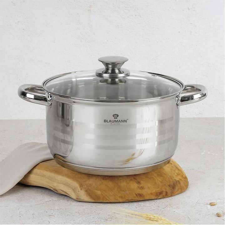 Immagine prodotto Blaumann Set di pentole (24 cm, Set di pentole e padelle da cucina, Acciaio inossidabile)