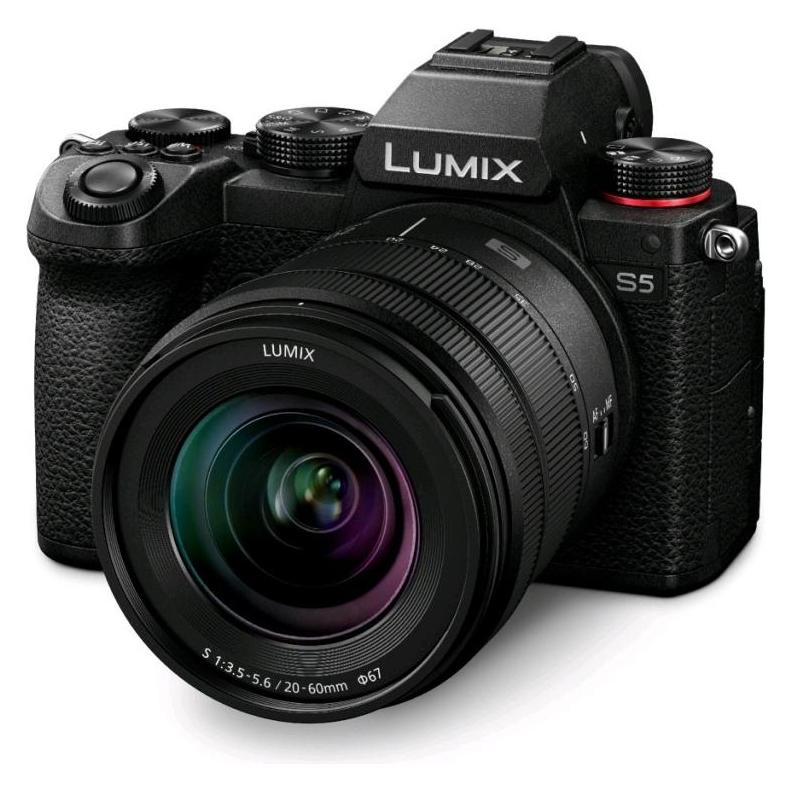 Panasonic Lumix S5 (20 - 60 mm, 24.20 Mpx, Vollformat), Kamera, Schwarz