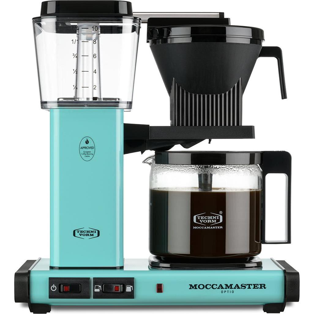 Moccamaster 10 kopper - 6 min. bryggetid - Regulering af varmeplade, Filterkaffeemaschine, Türkis