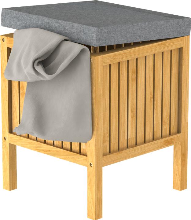 Actual product image Eisl Bambus Wäschekorb mit Sitzkissen