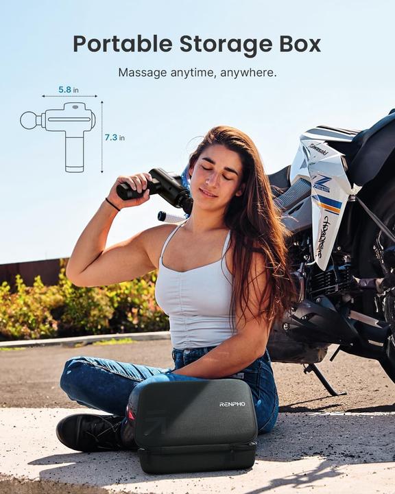 Actual product image Renpho Active Thermacool Massage Gun - Massage gun (5 Steps, 180 min)