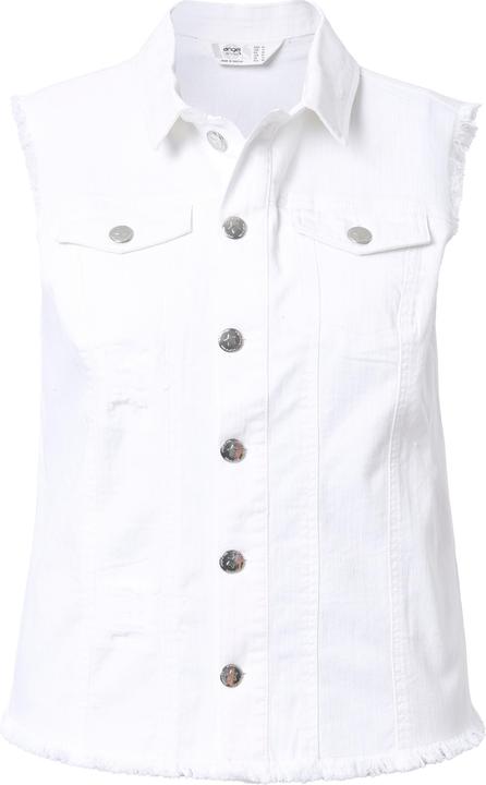 Image du produit Angel of Style Jeansweste, offene Kanten, gerundeter Saum (44)