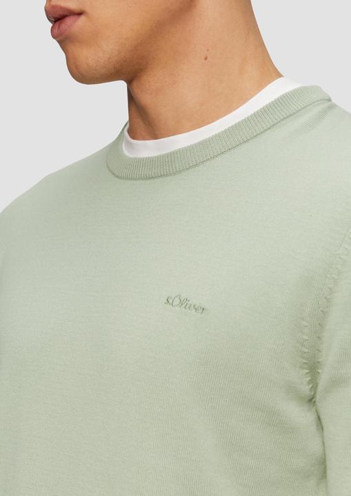 Produktbild S.Oliver Strickpullover Strickpullover mit Logo-Stickerei (XXL)