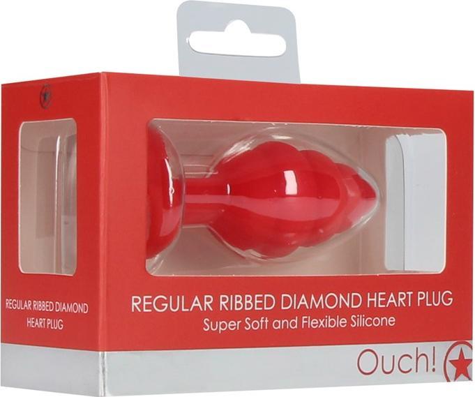 Produktbild Ouch! Regular Ribbed Diamond Heart Plug