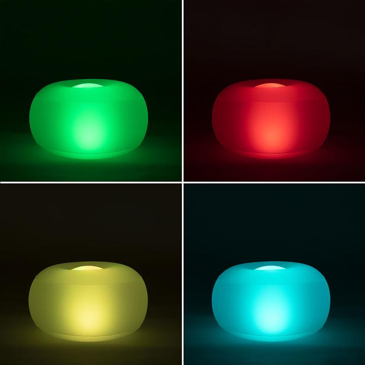 Image du produit InnovaGoods Tabouret gonflable avec éclairage LED - Transparent