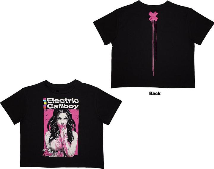 Electric Callboy Eat Me Alive Back Print Crop Top (Girlie) (S)