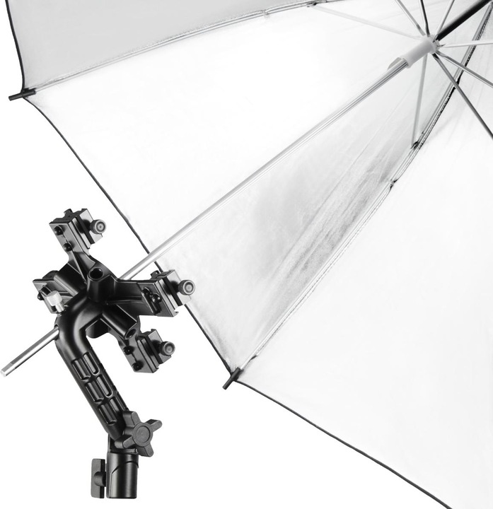 Produktbild Walimex 4f. Blitzhalter inkl. Softbox 60x60cm (Softbox, 60 cm)