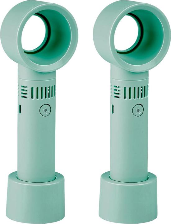 Produktbild Casativo 2er-Set Hand- & Tischventilator, Akku, 3 Stufen, grün