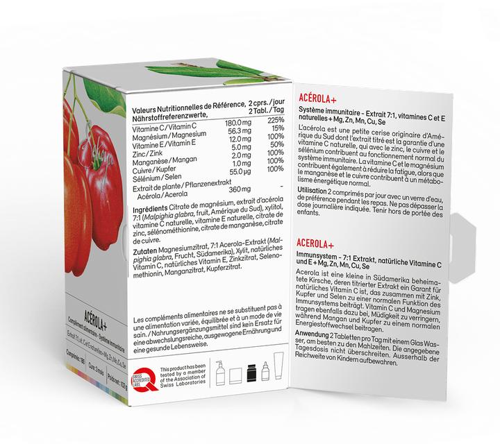 Image du produit Sekoya Acérola + | Vitamine C naturelle (180 pièce(s), Cachets)