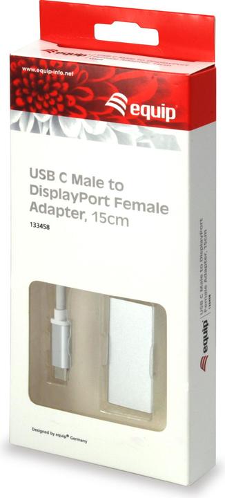 Produktbild equip 133458 USB Typ C auf DisplayPort Adapter 15cm (25 cm)
