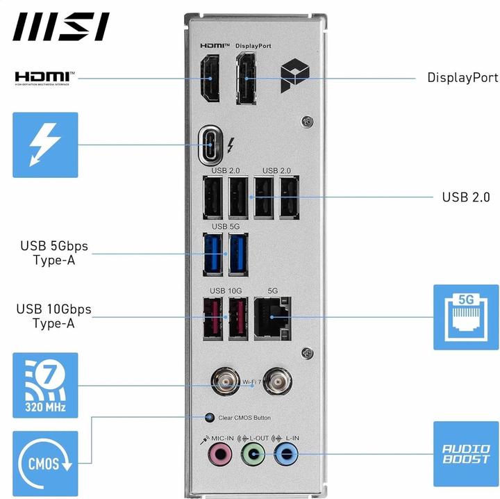 Image du produit MSI PRO B860-P WIFI (LGA 1851, Intel B860, ATX)