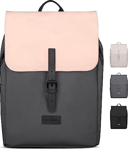Produktbild Only-Bags.Store Backpack Small Grey Pink - Ida - Small backpack for leisure, university or city - With laptop (10 l)