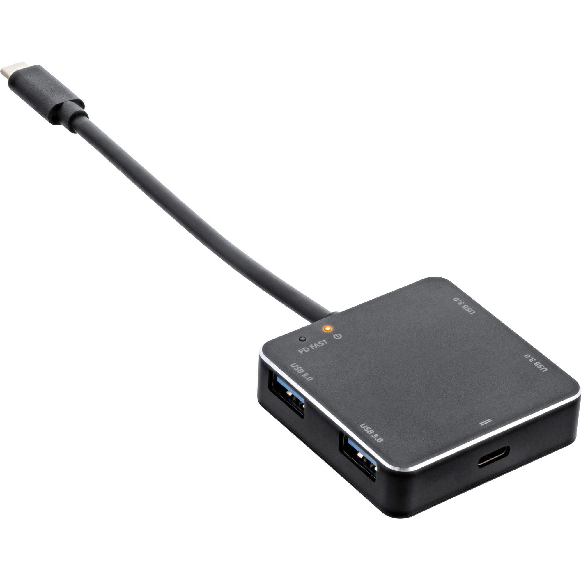 InLine USB C Hub (USB-C, 5 Ports), Dockingstation + USB Hub, Schwarz