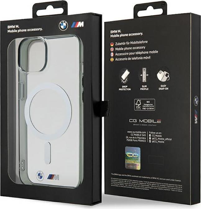 Produktbild BMW Etui BMHMP14SHCRS iPhone 14 6.1" transparent hardcase Silver Ring MagSafe (Apple iPhone 14)